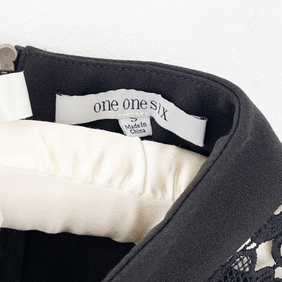 Black Lace Trim Mock Neck Midi Sheath Dress NWT Sm - Picture 6 of 9